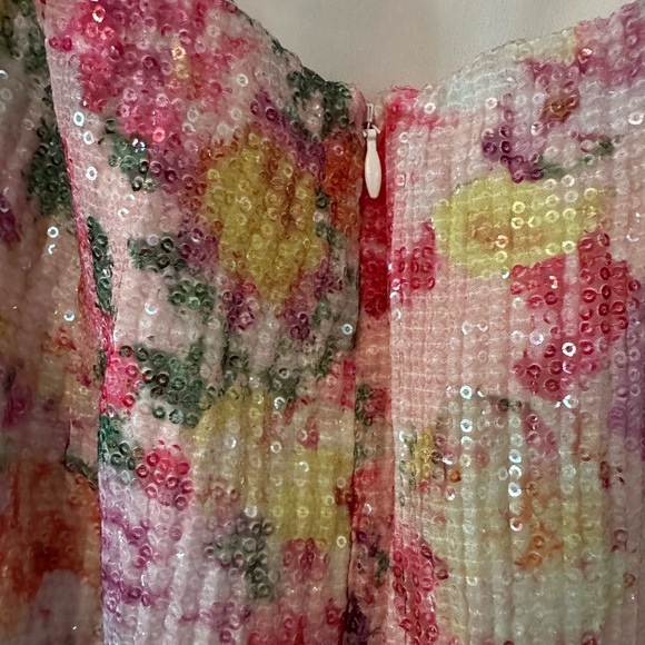 ASOS Pink Ruffled Puff Sleeve Dress - Picture 5 of 7